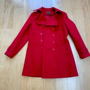 Trench Coat by Renuar. Red, Size 10.